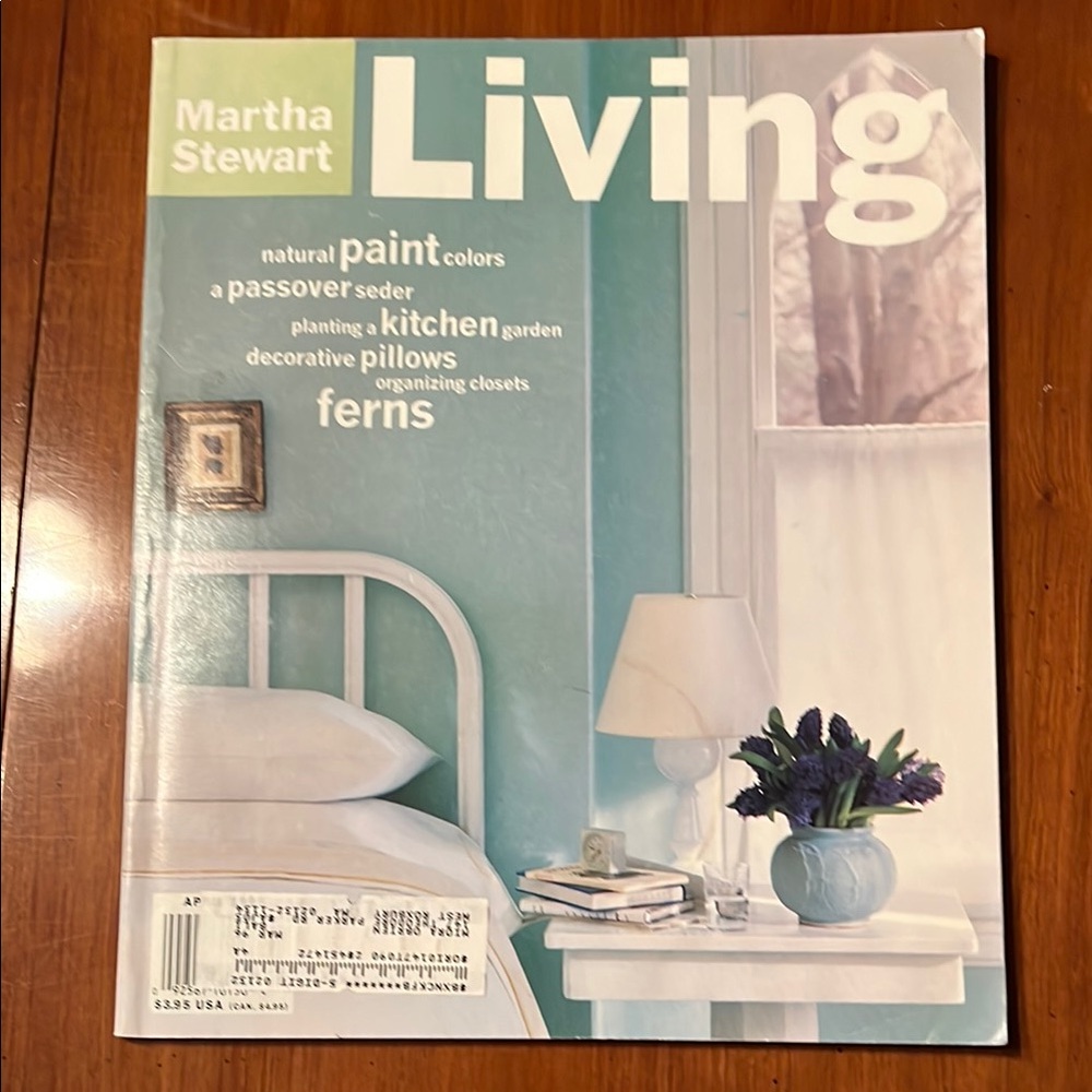 Martha Stewart Living Magazine in White and Teal